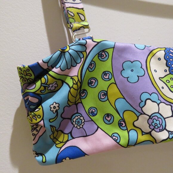 THE HIPPIE SHAKE Marcie Psychedelic Floral Bikini Top Retro 70s Swim Boho - Picture 7 of 12